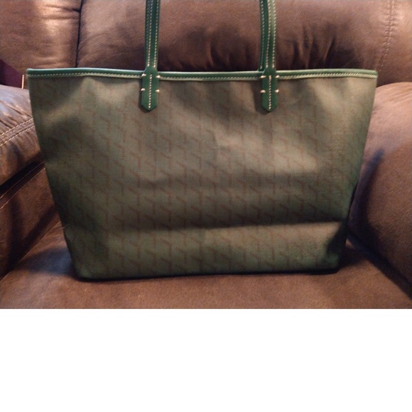 VERY COOL GREEN ROBERTO COIN "RC" TOTE BAG - EXCELLENT CONDITION - Picture 5 of 8